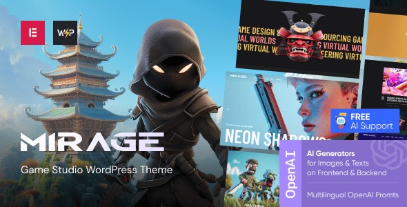 Mirage - Game Studio WordPress Theme