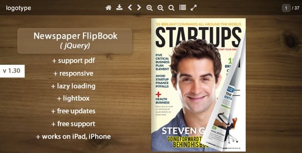 Newspaper Flipbook - jQuery