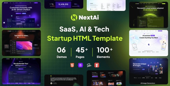 NextAI - SAAS, AI & Tech Startup HTML Template