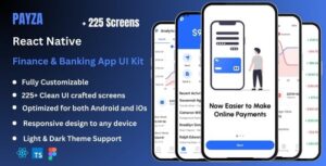 Payza - Finance, Banking, E-Wallet & Online Payment React Native Expo Ui Kit