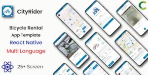 Bicycle Rental App Template in React Native | CityRider | Multi Language