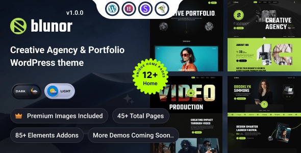 Blunor – Creative Agency & Portfolio WordPress Theme
