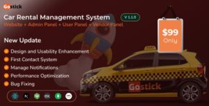 Gostick – A Complete Car Rental Platform | User | Vendor | Admin Panel (MERN)