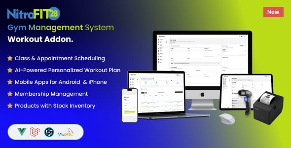NitroFIT28 | Fitness & Gym Management System Workout Plan Addon