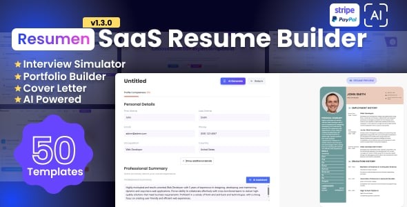 Resumen - SaaS Cover & Resume Builder