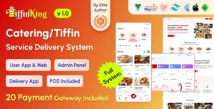 TiffinKing - Catering/Tiffin Food Ordering System with Admin Panel & Delivery Man App | POS