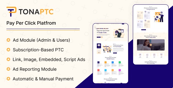 TonaPTC - Subscription Based Pay Per Click Platform