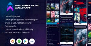 Wallpaper 4K HD Wallcraft - Wallpaper App with Admin Panel - Live Wallpaper