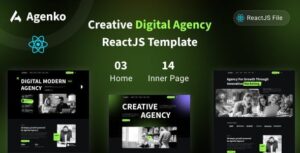 Agenko - Creative Digital Agency ReactJS Template
