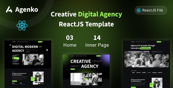 Agenko - Creative Digital Agency ReactJS Template