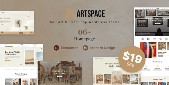 ArtSpace - Wall Art & Print Shop WordPress theme