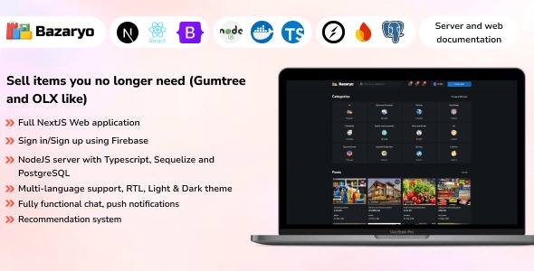 Bazaryo web - Sell & Buy, Gumtree & OLX like (full application)