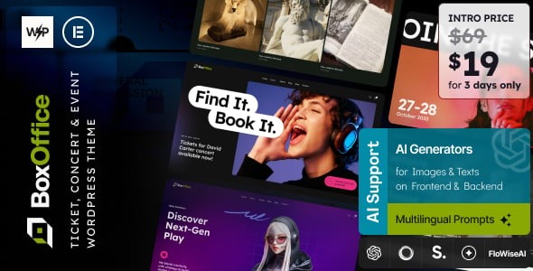 BoxOffice - Ticket, Concert & Event WordPress Theme