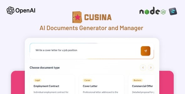 Cusina - AI Document Generator