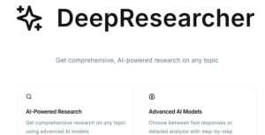 DeepResearcher - Perplexity AI inspired Full App Template, Web App, Web App, React, DeepSeek R1 & V3