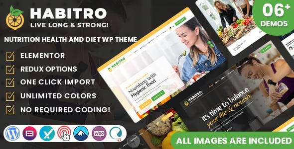 Habitro - Nutrition Health and Diet WordPress Theme