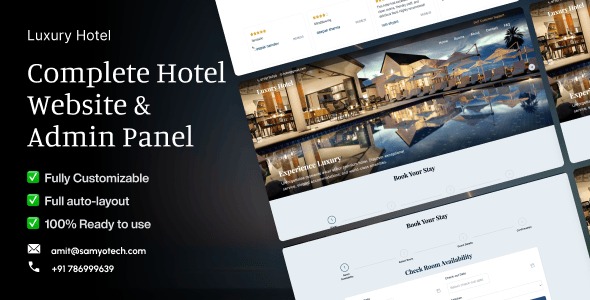 Hotel Booking System | Hotel Website with booking | Hotel CRM