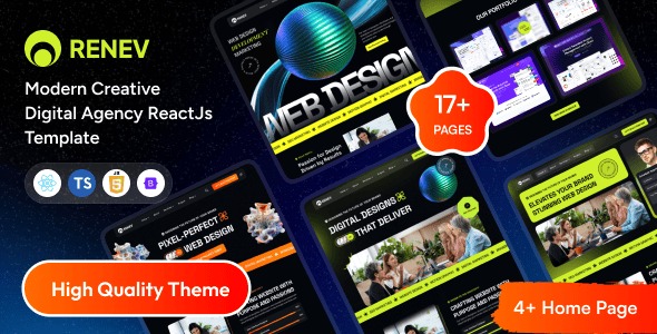 Renev - Modern Creative Digital Agency React Template