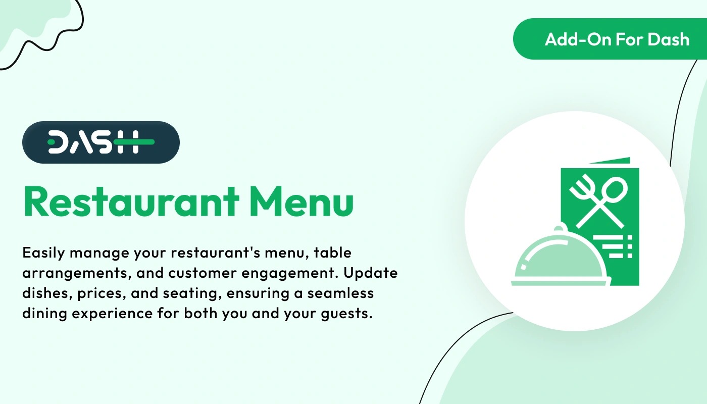 Restaurant Menu – Dash SaaS Add-On