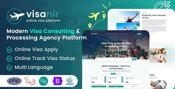 VisaNir Modern Visa Consulting & Processing Agency Platform