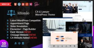 Attonio | Lawyer and CA Elementor WordPress Theme