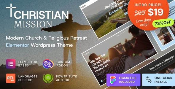 Christian Mission - Religious Events & Retreats Church WordPress Theme