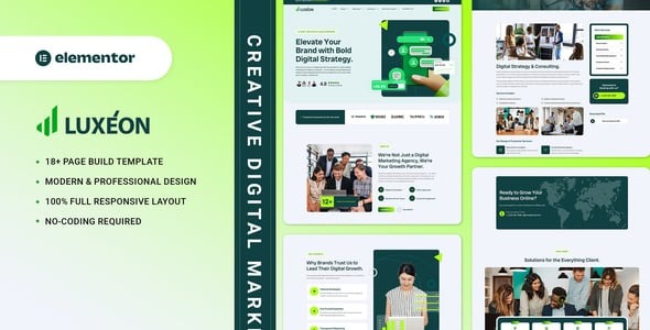 Luxeon - Creative Digital Marketing Elementor Template Kit