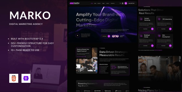 Marko - Digital Marketing Agency HTML Bootstrap 5 Template