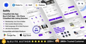 Sellify - Classified Ads App - Buy & Sell App - Classified Ads Listing Full Solution