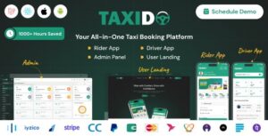 Taxido - InDrive | Grab | Uber Clone | Taxi Booking with Cab | Rental | Bidding | Parcel