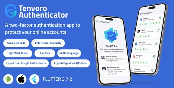 Tenvoro Authenticator – Secure 2FA for Android & iOS