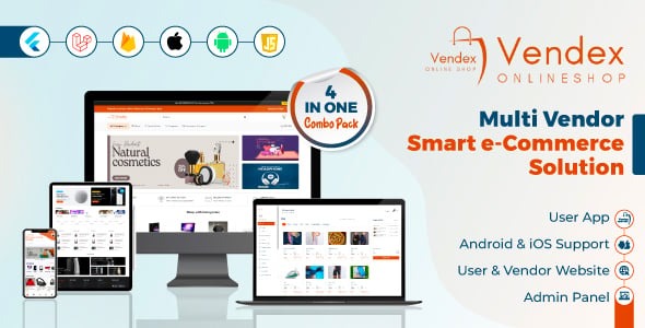 Vendex- Complete Multivendor Ecommerce Platform – Android & iOS Apps with Web & Admin Panel