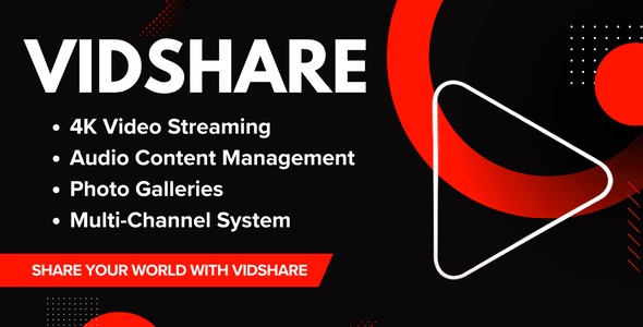 Vidshare – Watch Videos, Listen to Music, Explore Photos & Share Your Content