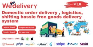 We Delivery - Parcel delivery and traditional courier service management systems with admin panel