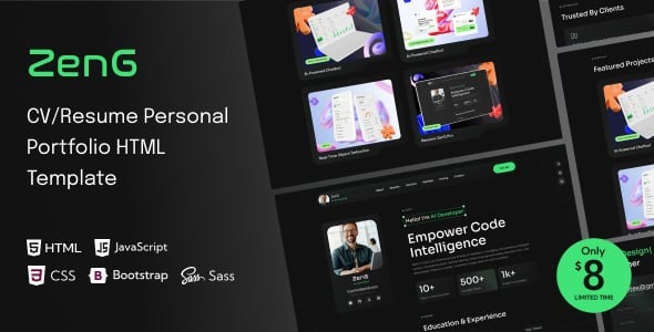 ZenG - Personal Portfolio HTML Template
