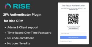2FA Authenticator Plugin for Rise CRM – Compatible with Google, Microsoft, Authy & More