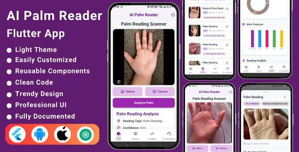 AI Palm Reader Flutter App | Palm AI | AI Palm Reading