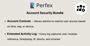 Account Security Bundle for Perfex CRM