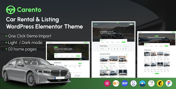 Carento - Car Dealer, Rental & Listing WordPress Elementor theme