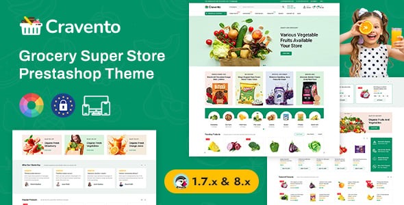 Cravento - Online Grocery Store Prestashop Responsive Theme