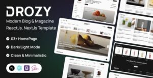 Drozy - Modern Blog & Magazine NextJs Template