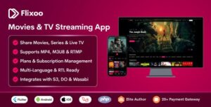 Flixoo – AI-Powered OTT CMS for Movies, Series & Live TV (Web + Mobile) with Monetization