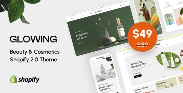 Glowing - Beauty & Cosmetics Shopify 2.0 Theme