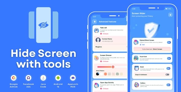 Hide Screen with Tools AdMob Facebook Ads Android