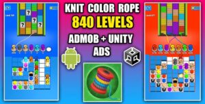Knit Color Rope Sort Jam Puzzle Unity Source Code