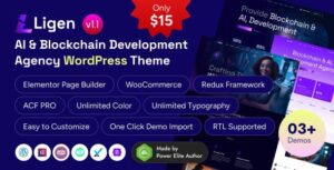 Ligen – AI & Blockchain Development Agency WordPress Theme