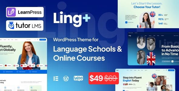 LingPlus - Language School & Online Courses WordPress Theme