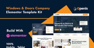 Openix - Windows & Doors Company Elementor Template Kit
