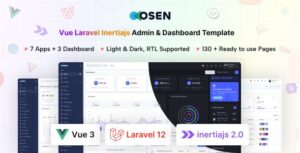 Osen - Vue Js + Laravel Inertia Js Admin Dashboard Template