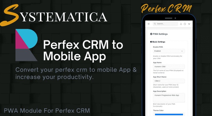 Perfex CRM Mobile Progressive web App